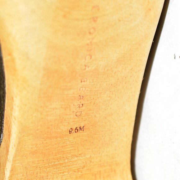 $440 VERONICA BEARD DACEY Buckle Clogs MULE PLATFORM SUED OLIVE 9.5 (MF10) - Picture 7 of 7